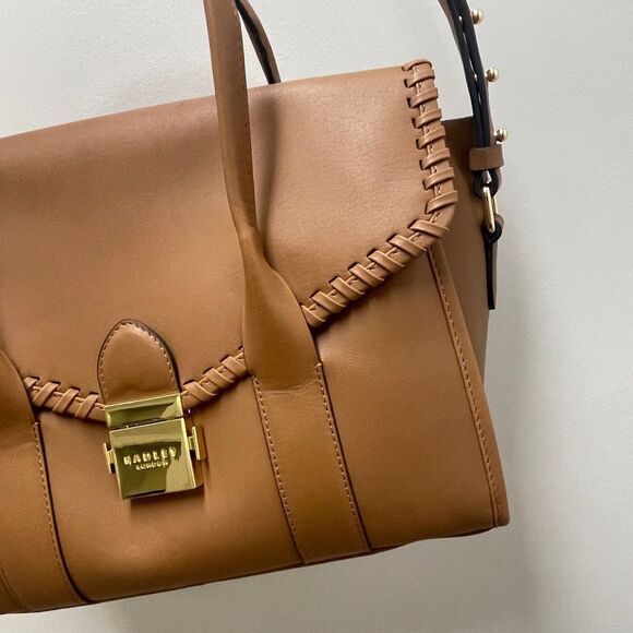 Radley London Loaf Lane Crafted - Medium Flapover Crossbody Butterscotch Tan NEW - Picture 5 of 12